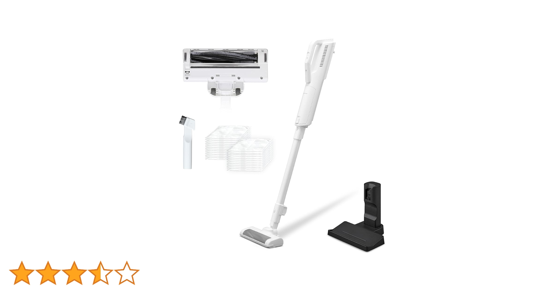 IRIS OHYAMA 充電式スティッククリーナー SBD-76P-W ホワイト 掃除機 コードレス 紙パック 自走式 SBD-76P-W H297700F